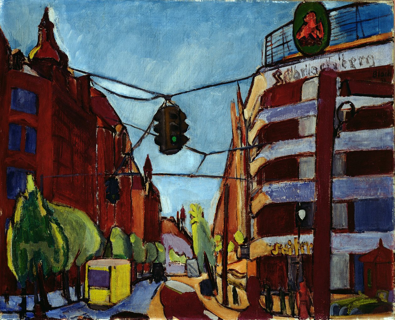 Kurfurstendam, Berlin (olja på duk) av Martin Bloch
