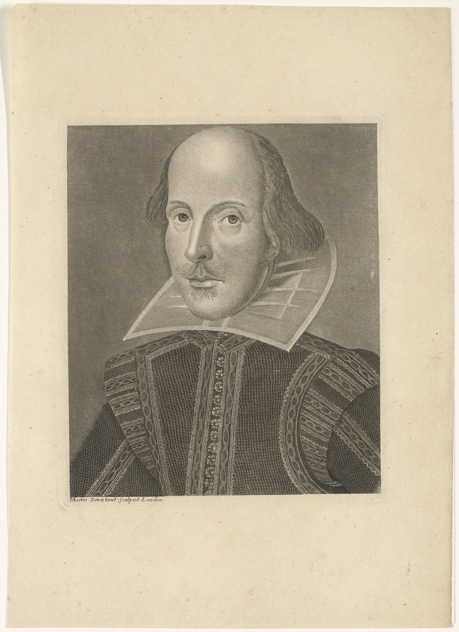 Porträtt av William Shakespeare av Martin Droeshout (II)