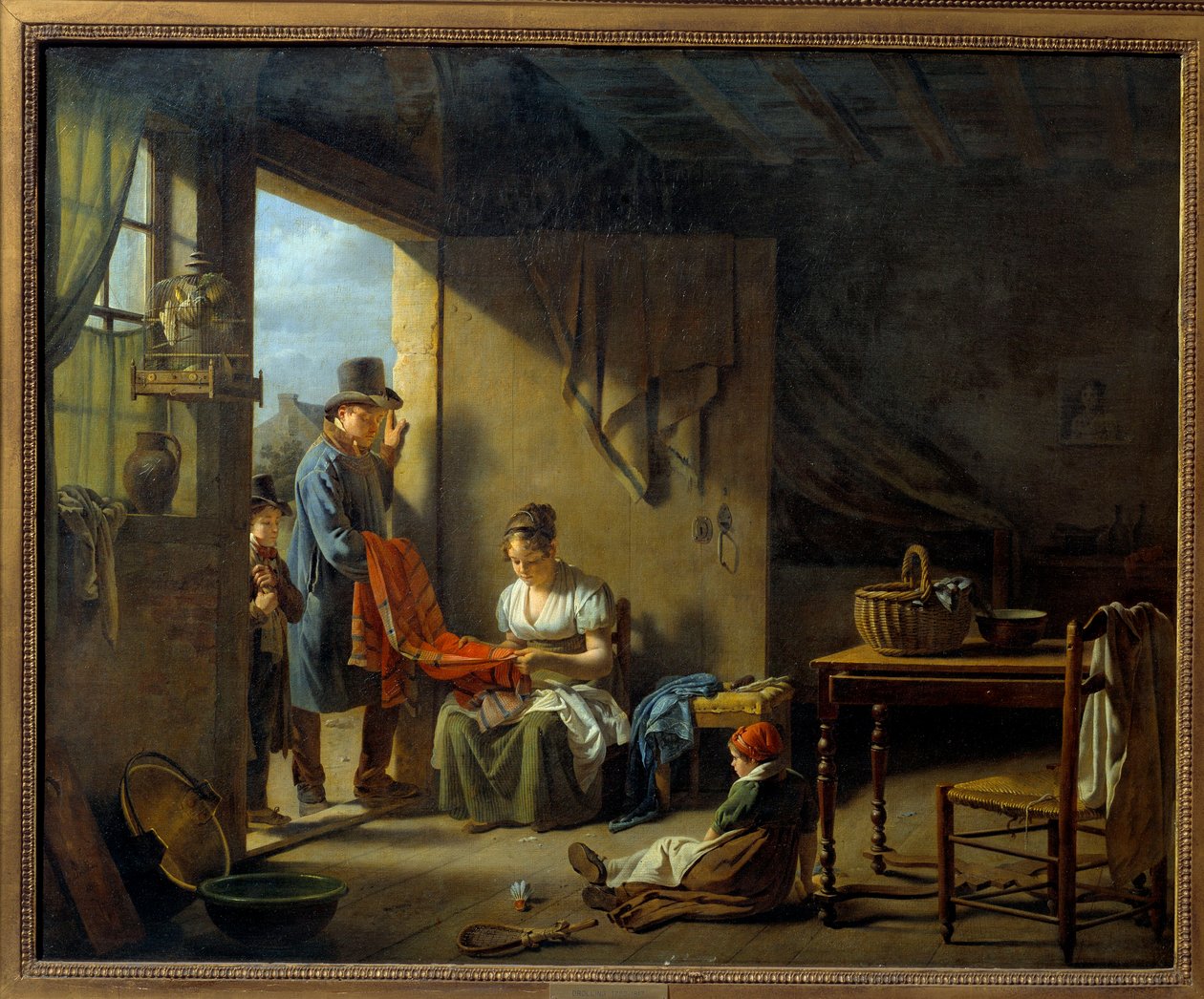 Handlaren. Målning av Martin Drolling (1752-1817) av Martin Drölling