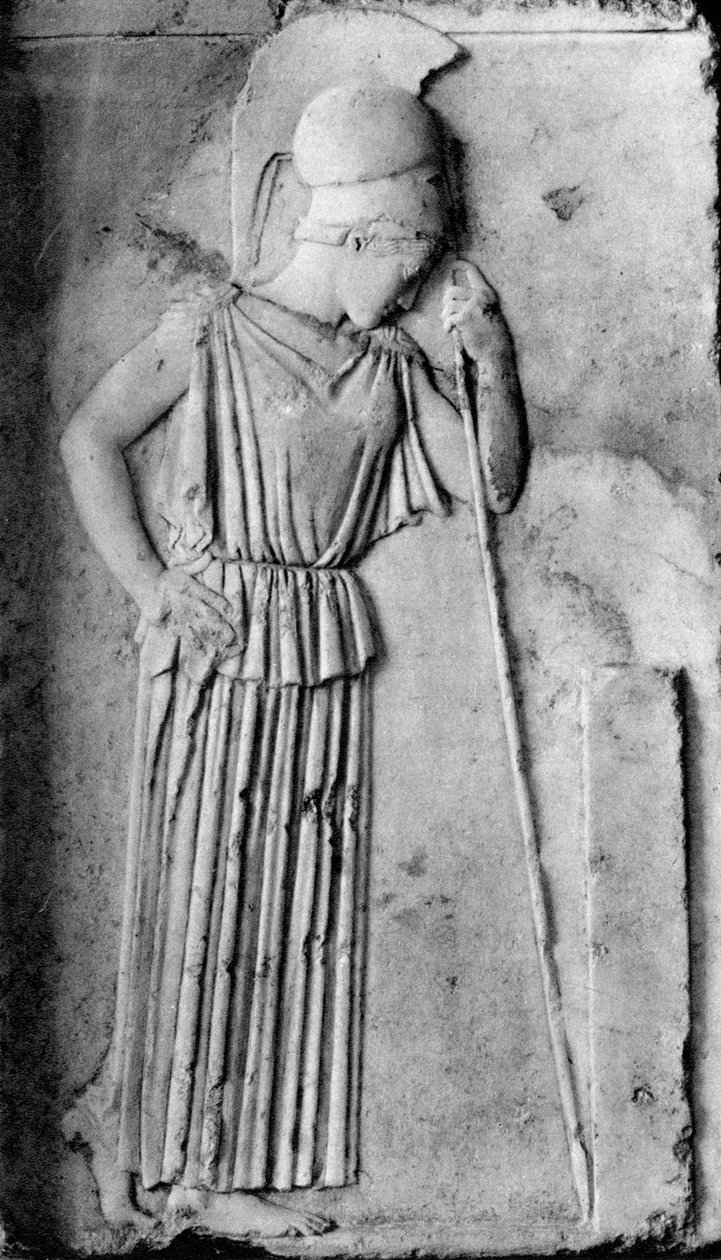 Relief av AthenaMinerva, 500-talet f.Kr., 1937. av Martin Hurlimann