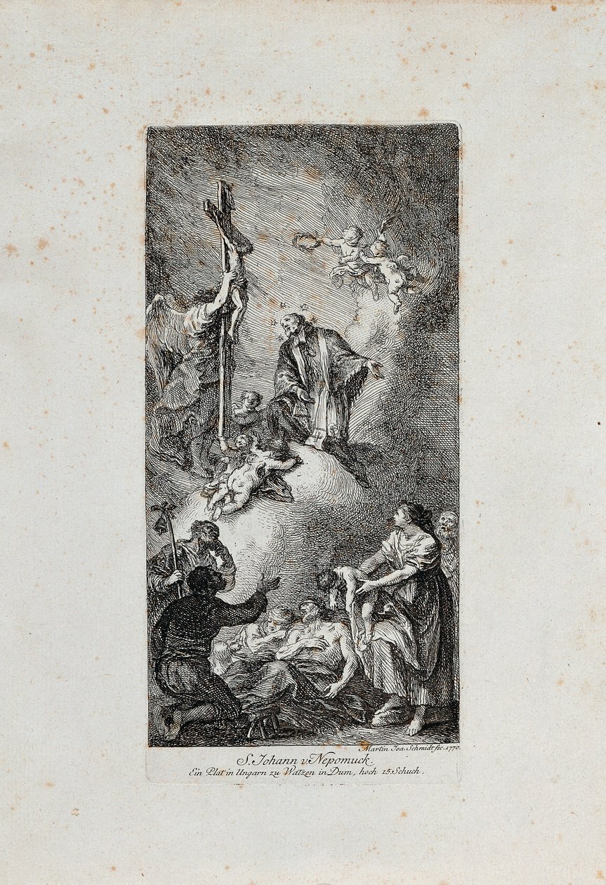Apoteos av Johannes av Nepomuk av Martin Johann Schmidt