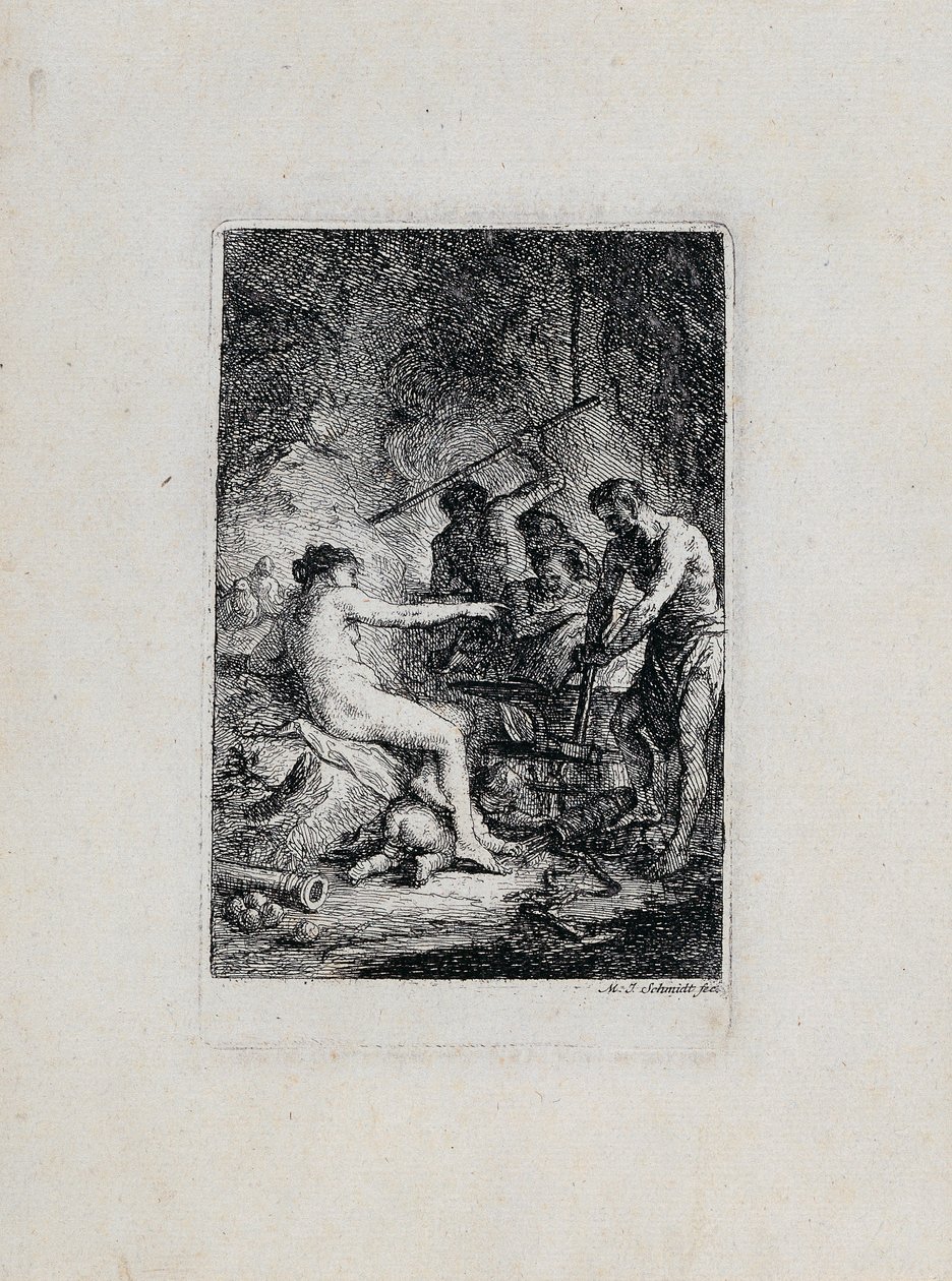 Venus i Vulcans smedja av Martin Johann Schmidt