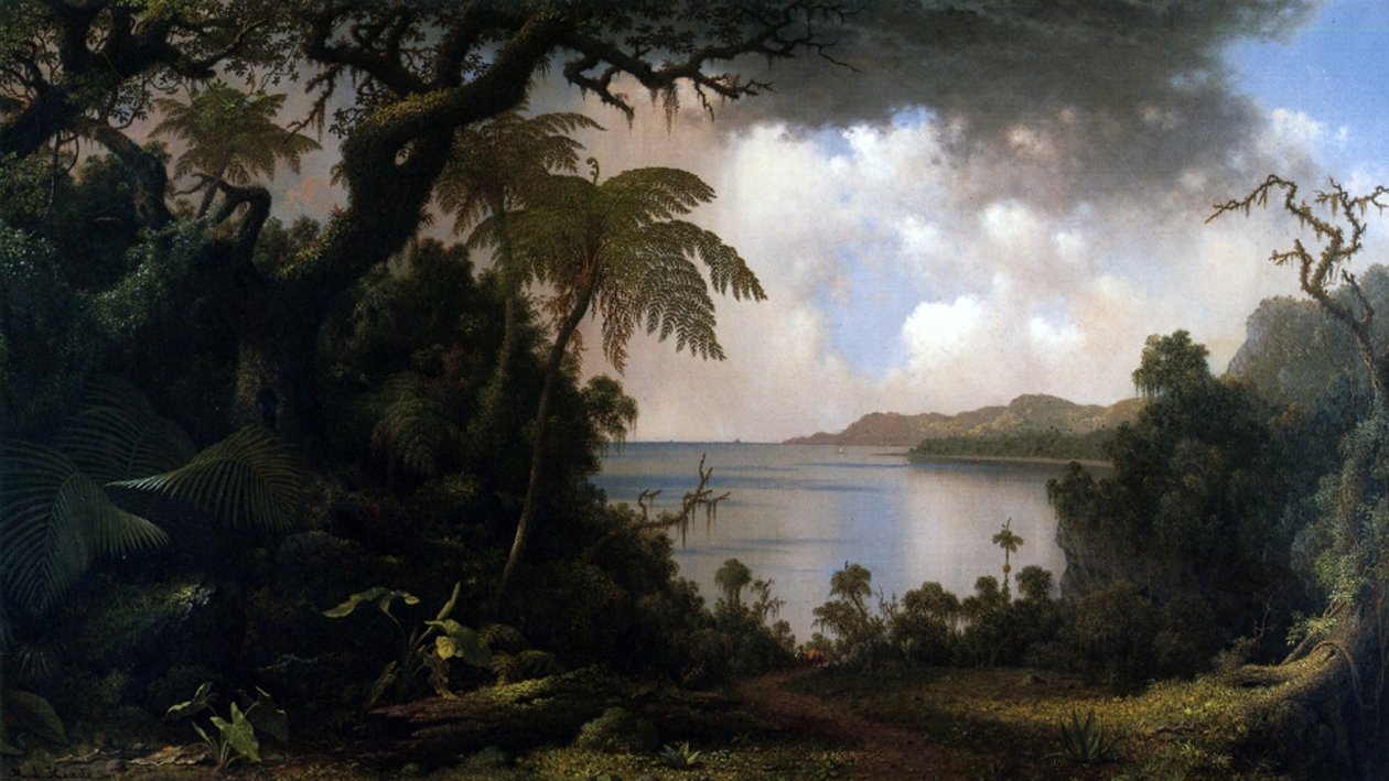 Jamaica, Utsikt från Fern-Tree Walk, 1887 av Martin Johnson Heade