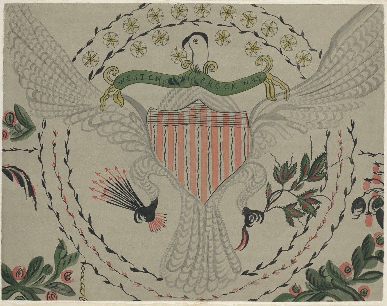 Väggmålning, c. 1939. av Martin Partyka