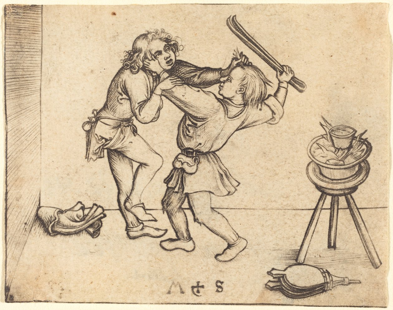 Lärlingar slåss av Martin Schongauer