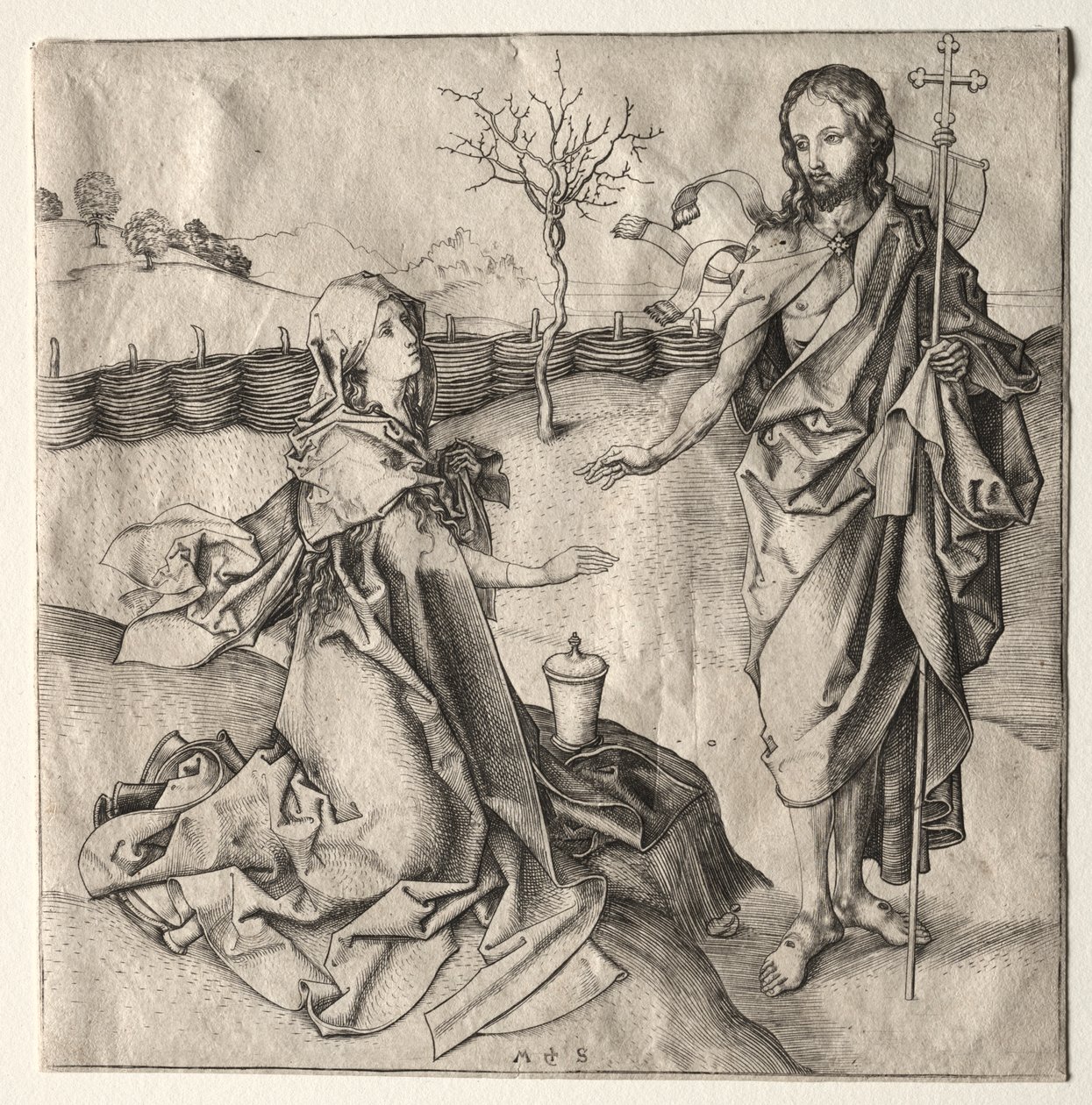Kristus visar sig för Magdalena av Martin Schongauer