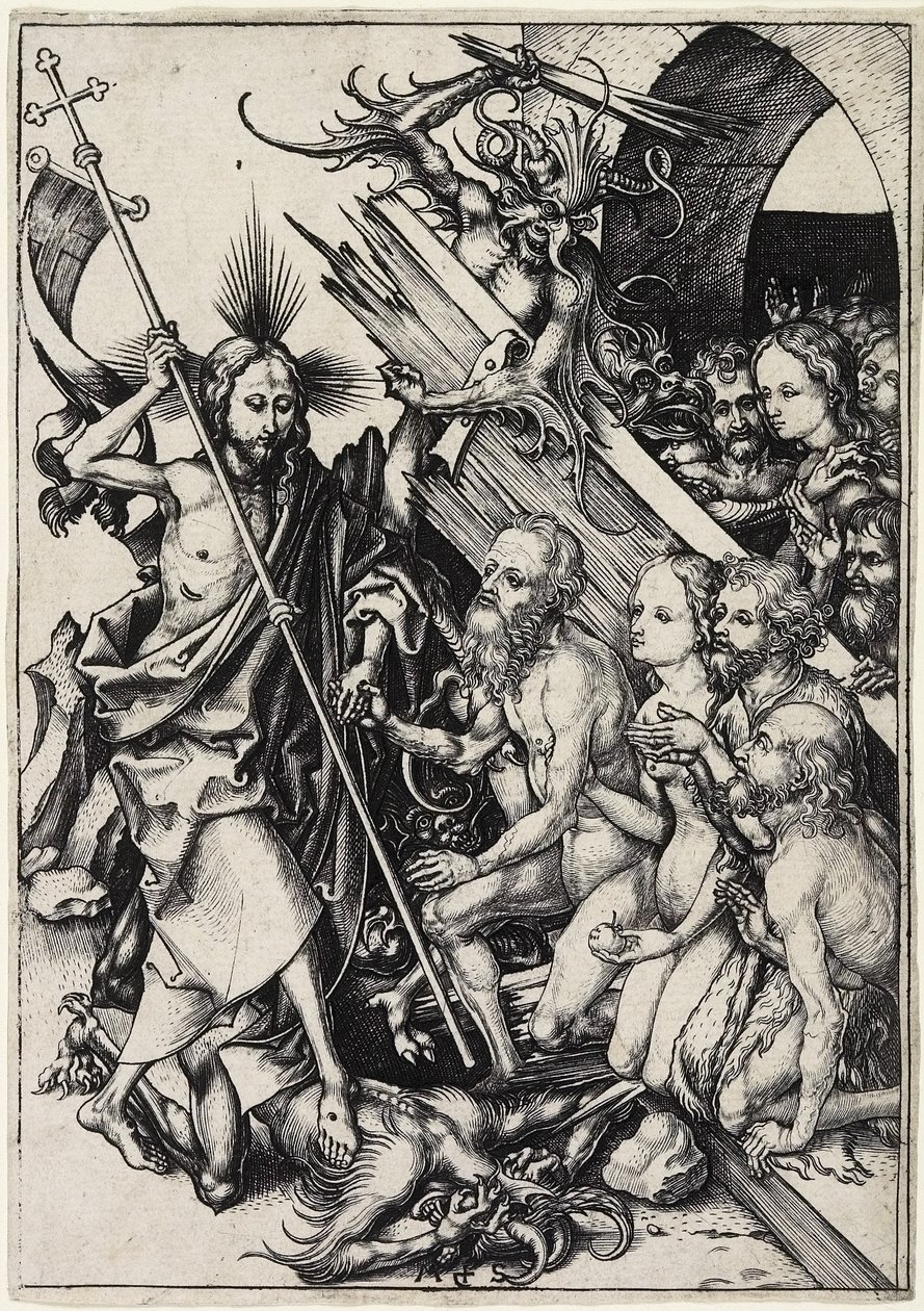 Kristus i Limbo, ca. 1480 av Martin Schongauer