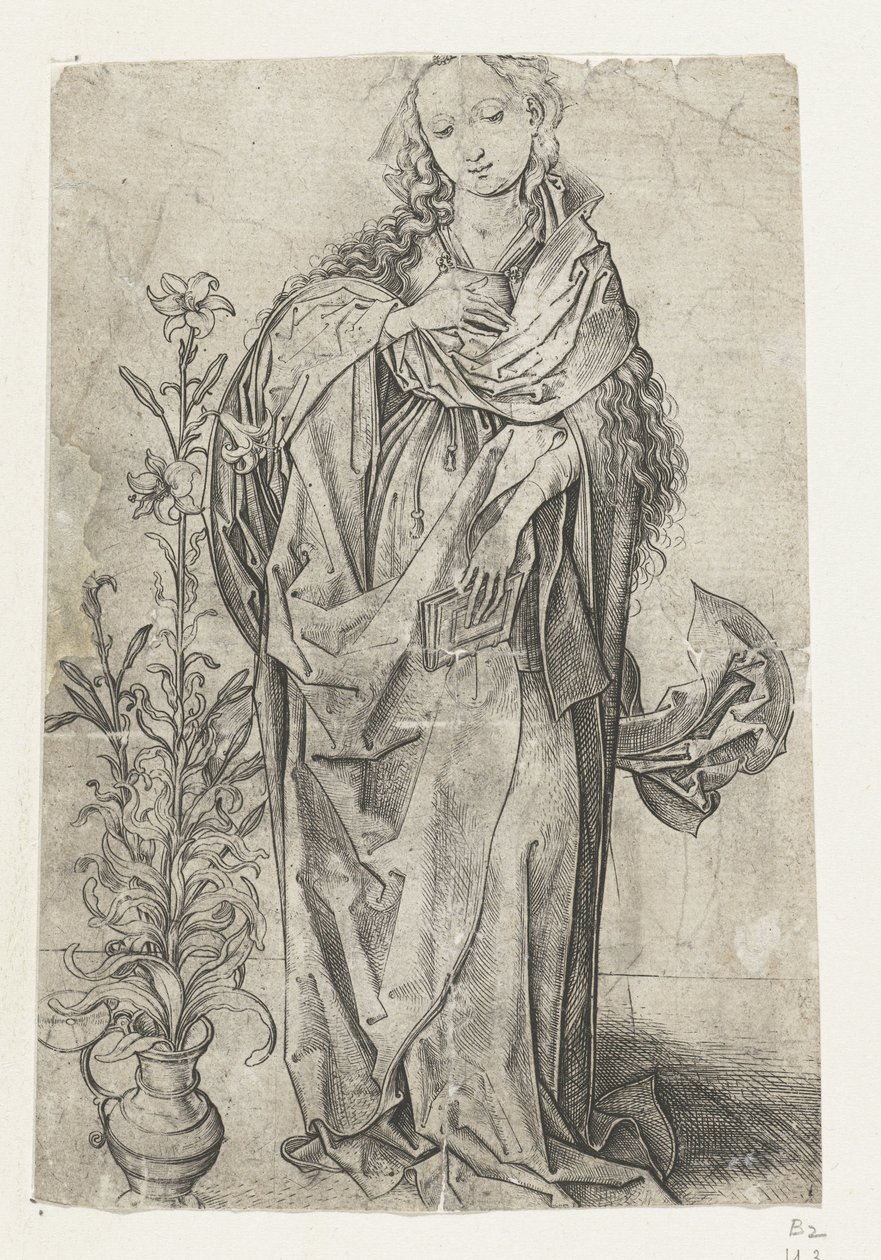 Jungfru Maria Annunciation (serietitel) av Martin Schongauer