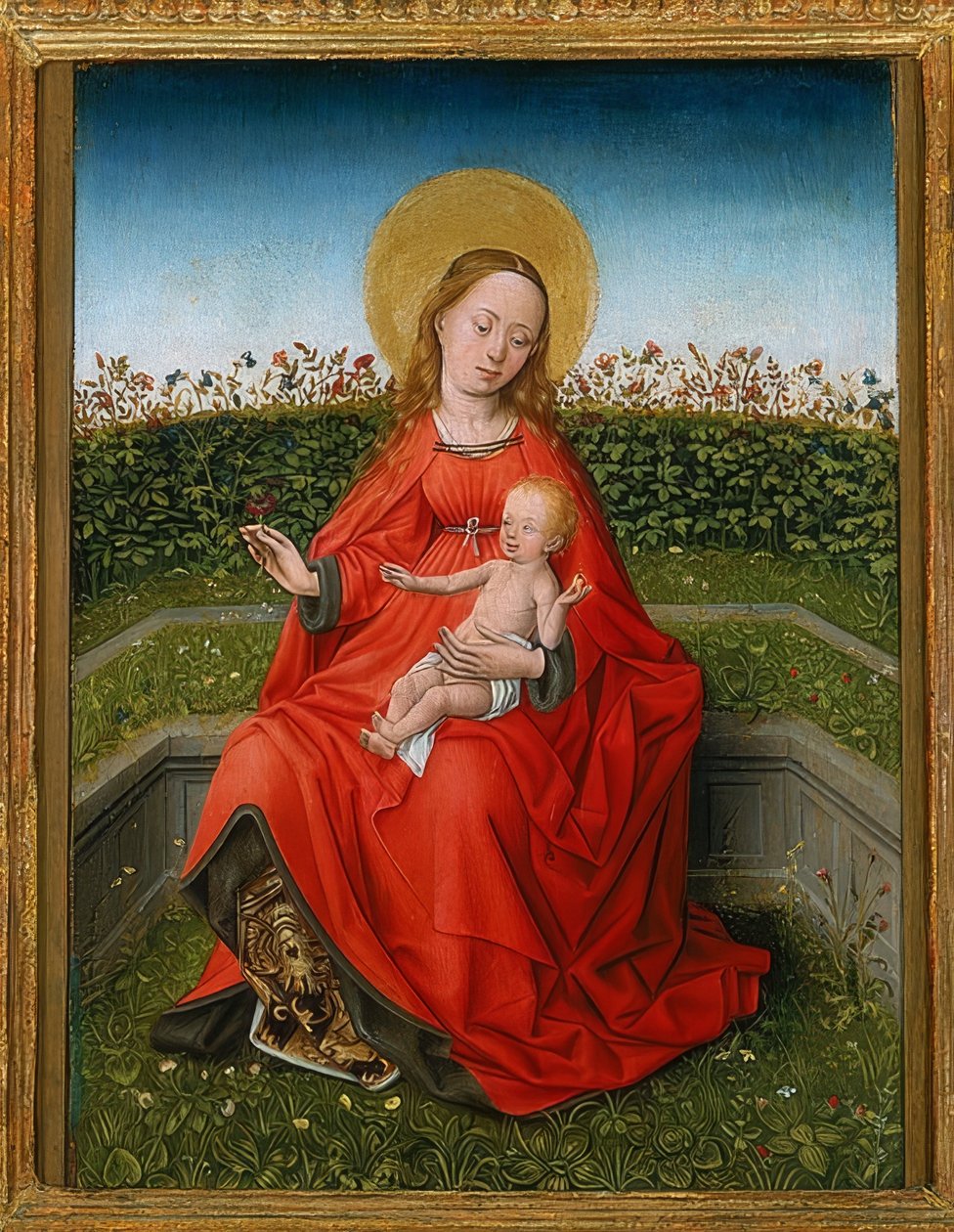 Madonna i rosenträdgården av Martin Schongauer
