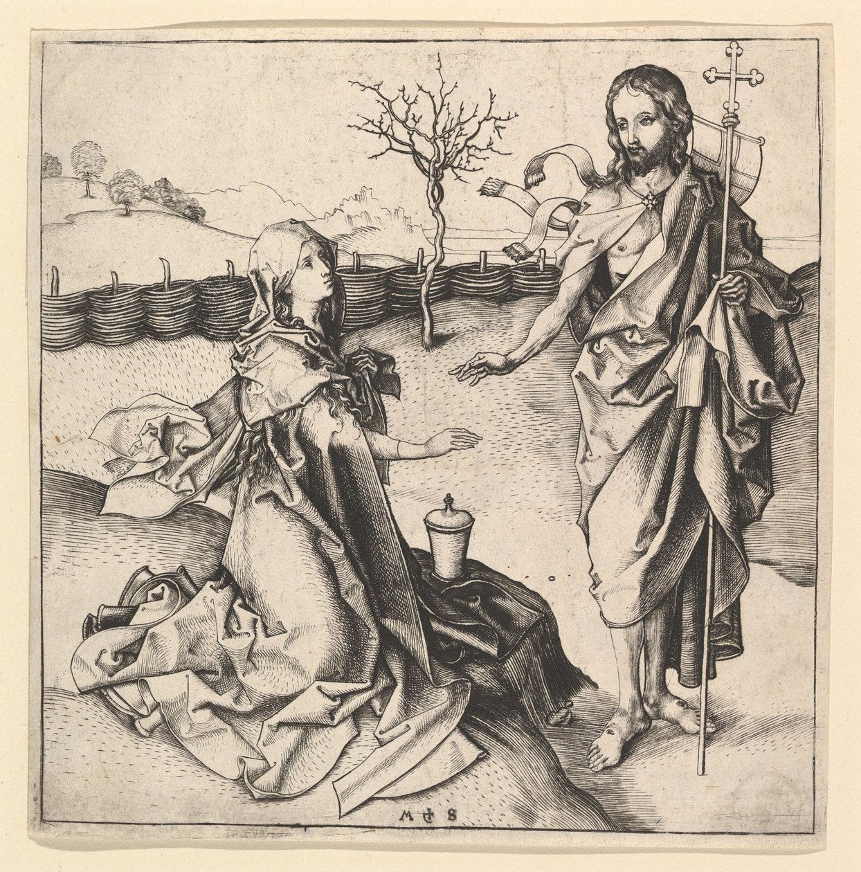 Noli me Tangere, ca. 1435-1491. av Martin Schongauer