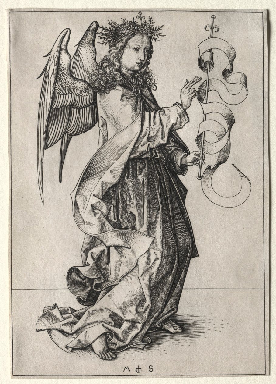Bebådelsens ängel. av Martin Schongauer