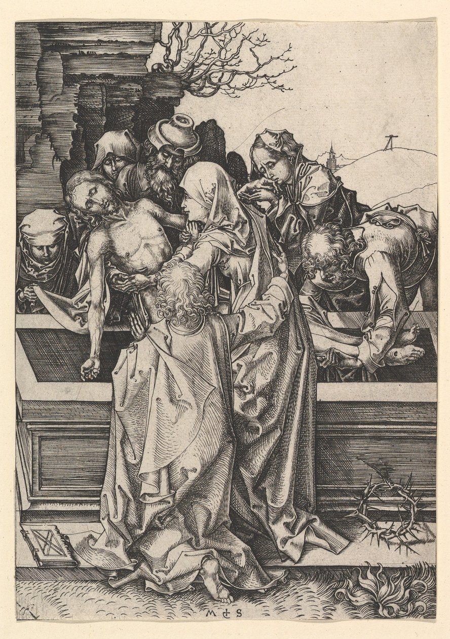 Kristi gravläggning, ca. 1435-1491. av Martin Schongauer