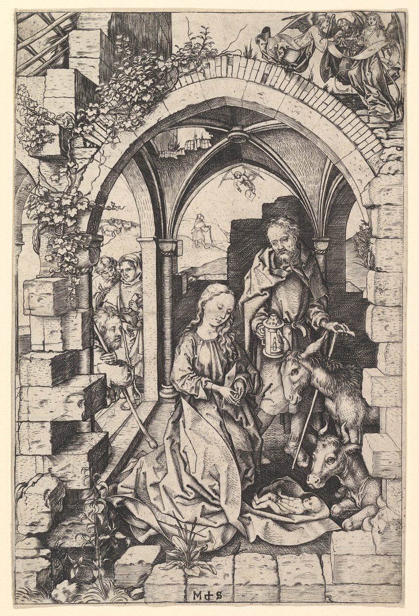 Födelsekyrkan, ca. 1435-1491. av Martin Schongauer