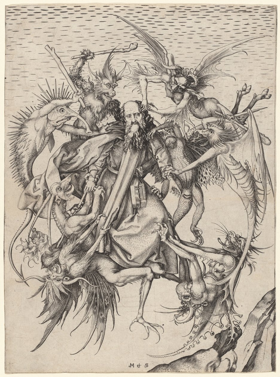 Sankt Antonius vedermödor av Martin Schongauer