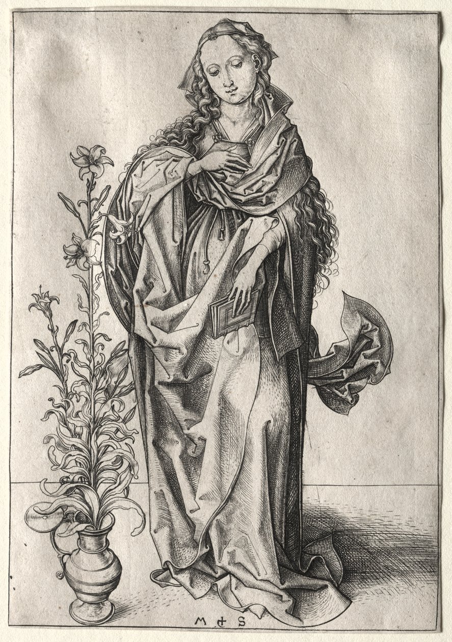 Bebådelsens jungfru av Martin Schongauer