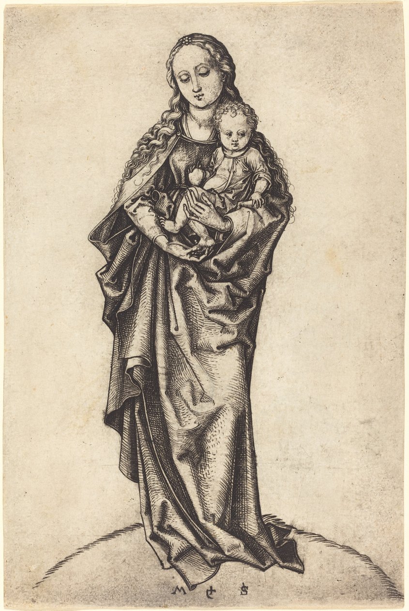 Jungfru och barn med äpplet av Martin Schongauer