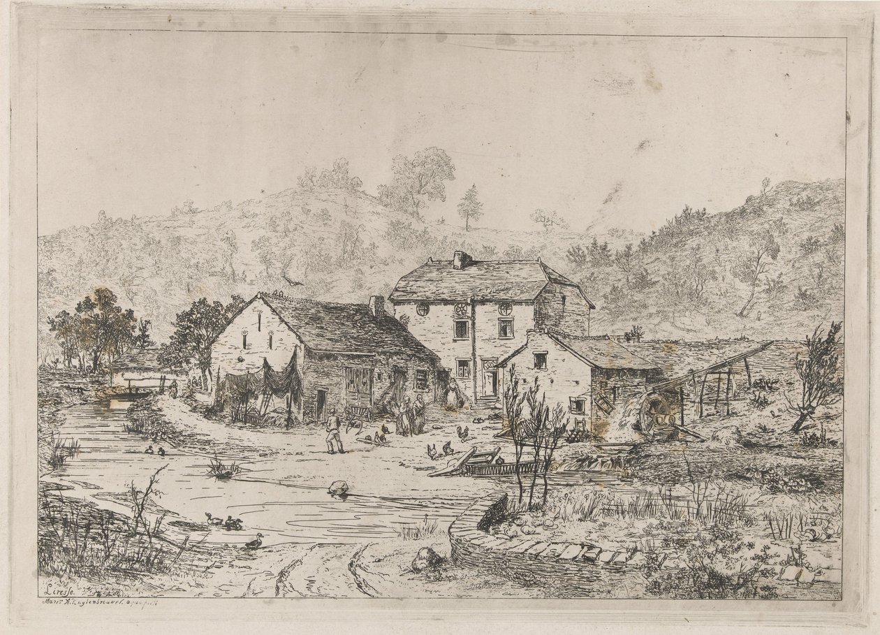 Bondgård vid vattnet av Martinus Antonius Kuytenbrouwer jr.