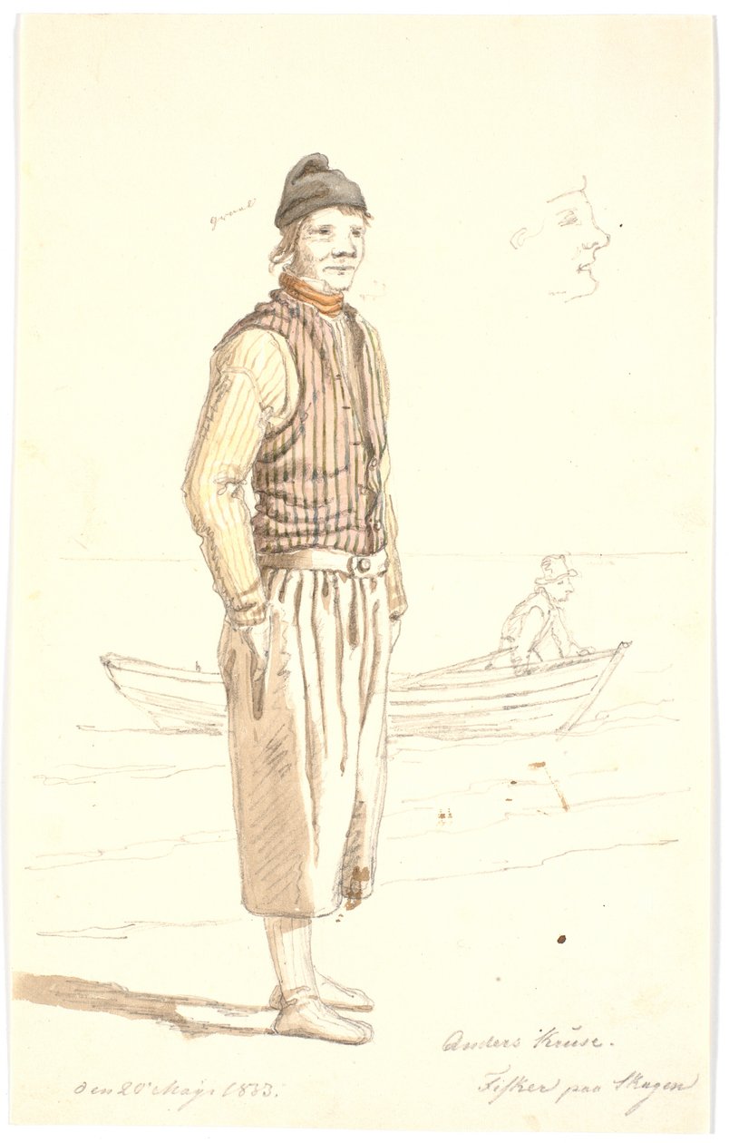 Anders Kruse. Fiske på Skagen av Martinus Rørbye