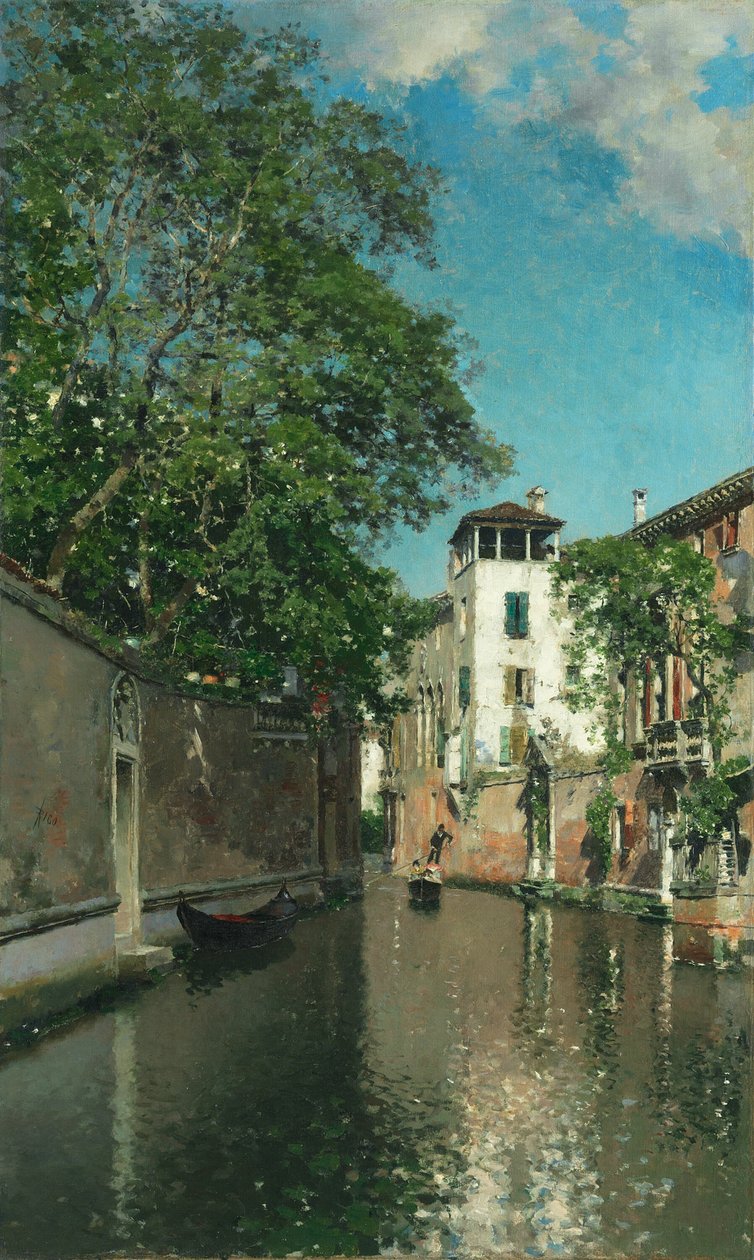 Kanal i Venedig av Martín Rico y Ortega