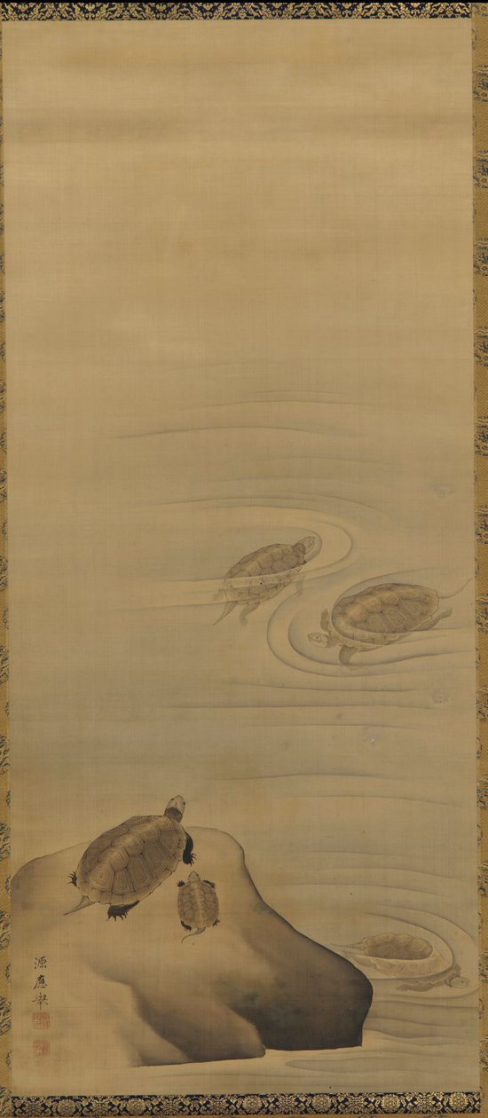 Sköldpaddor, Edo-perioden, 1700-talet. av Maruyama Okyo