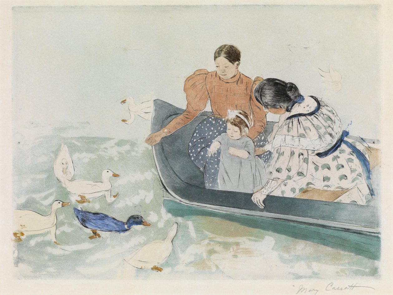 Feeding the ducks av Mary Cassatt