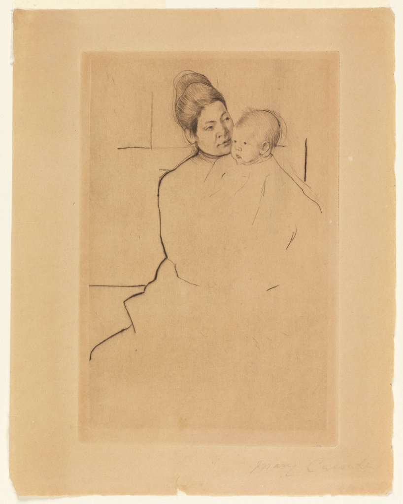 Gardner Cassatt Held by his Mother av Mary Cassatt