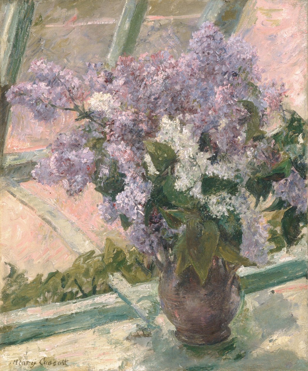 Lilacs in a Window  av Mary Cassatt