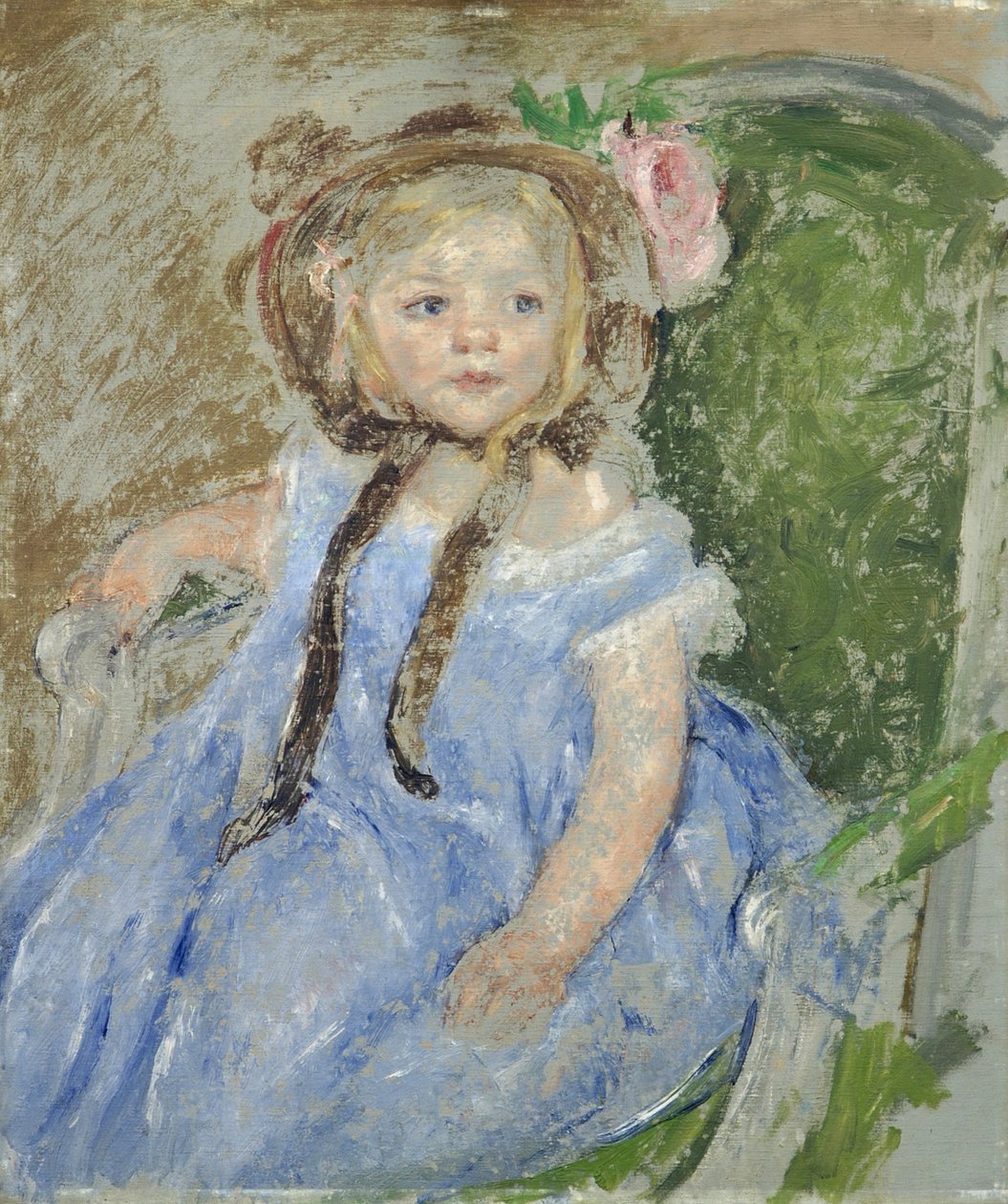 Sara mit einem dunklen Haubchen av Mary Cassatt