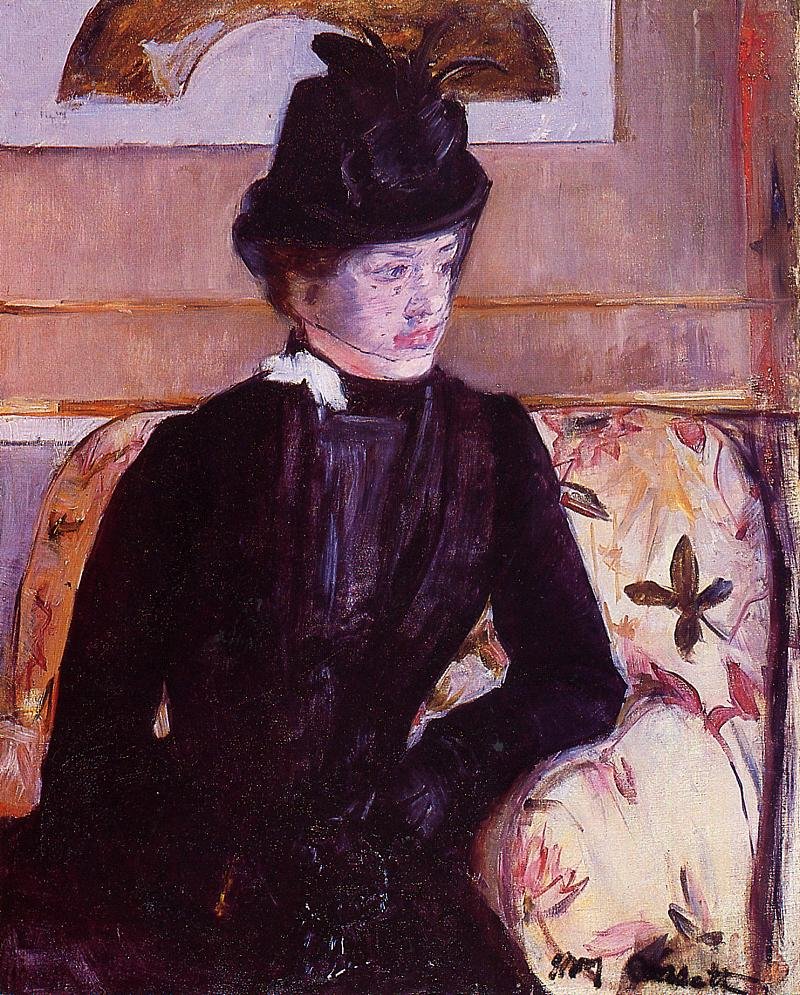 Young Woman in Black av Mary Cassatt