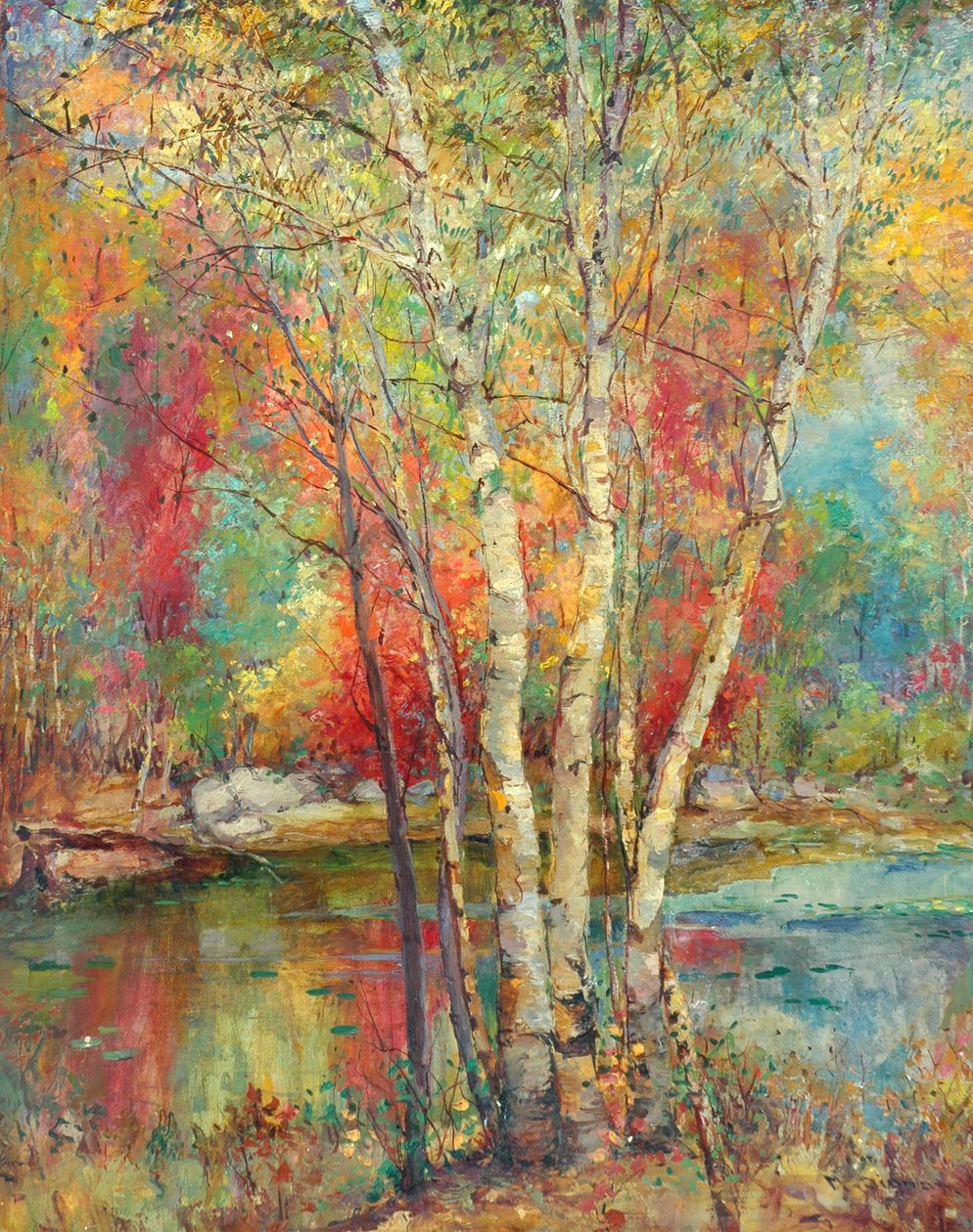 Silverbjörkar, c.1929 av Mary Ella Williams Dignam