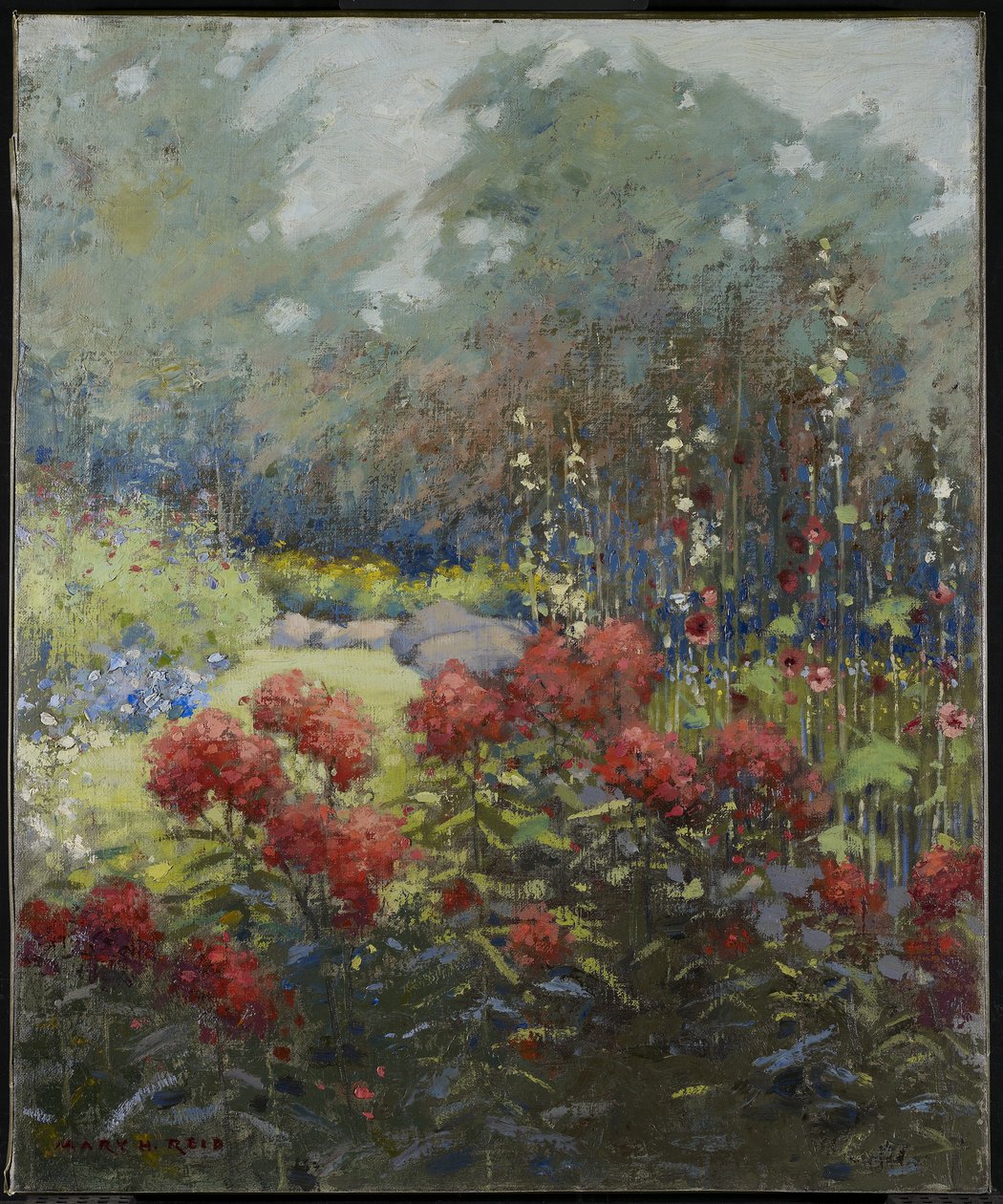 En trädgård i september, c.1894 av Mary Hiester Reid