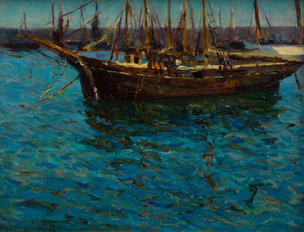 Fiskebåtar i St Ives av Mary McCrossan