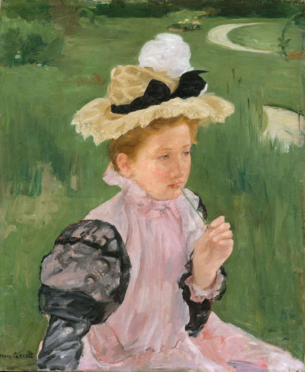Porträtt av en ung flicka, ca 1899 av Mary Cassatt
