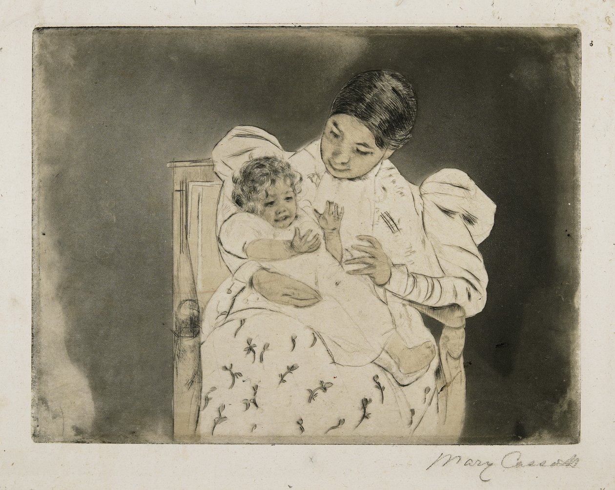 Det barfota barnet, ca. 1896-1897 av Mary Cassatt