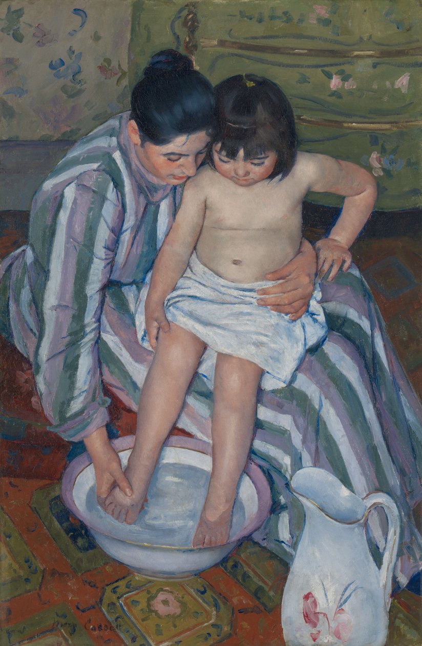 The Childs Bath av Mary Cassatt