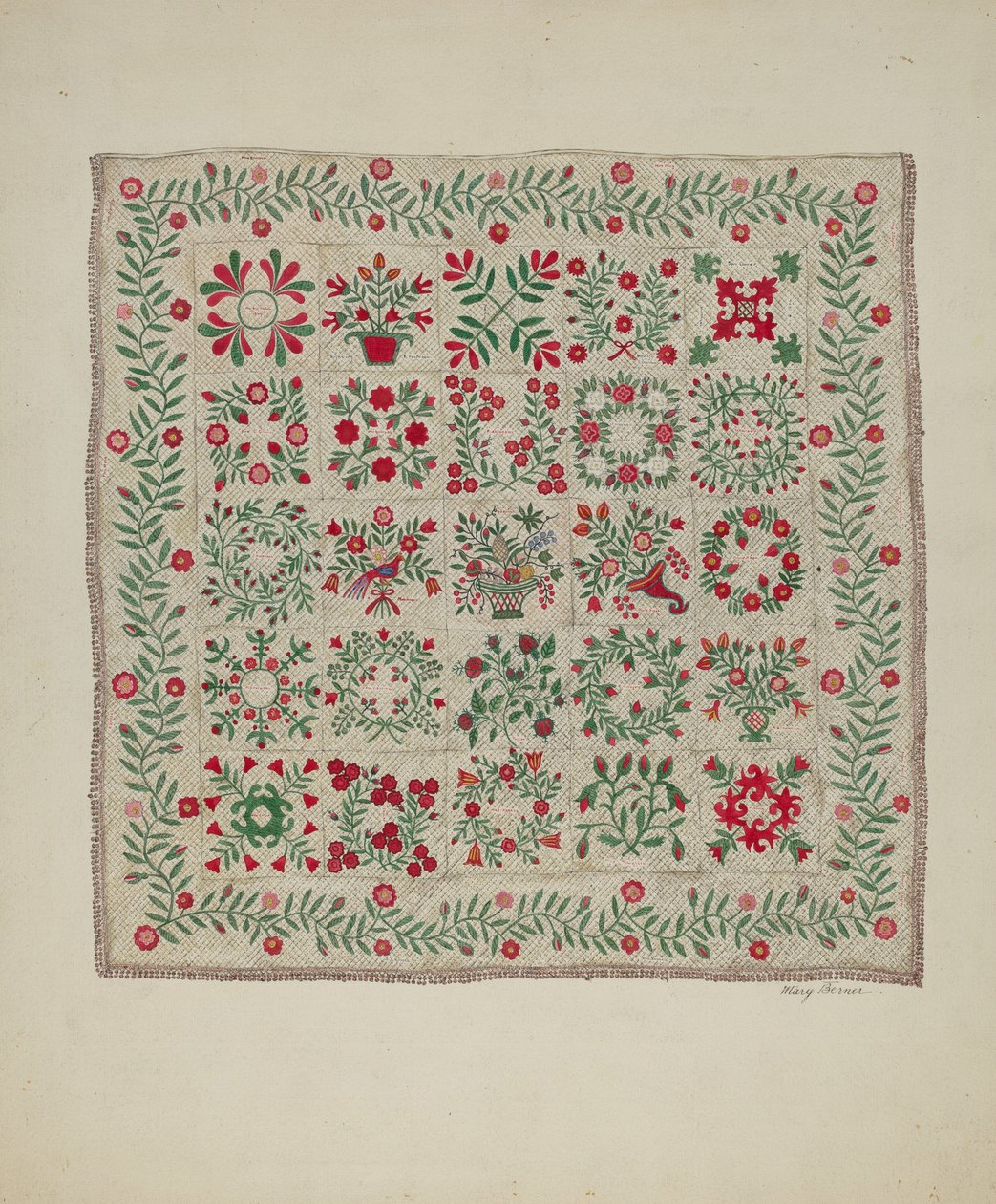 Quilt lampett av Mary Berner