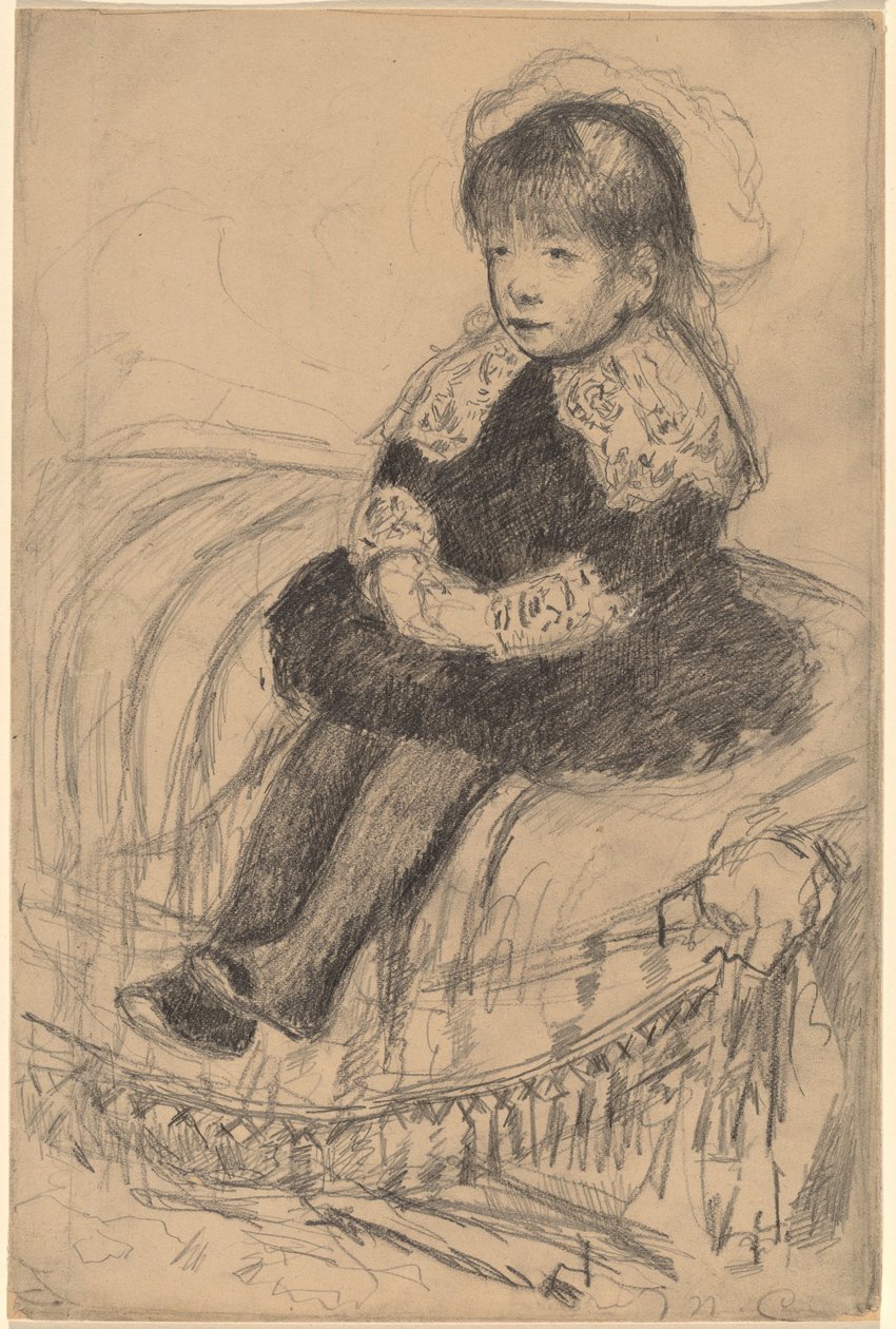 Barn sittande i en soffa av Mary Cassatt