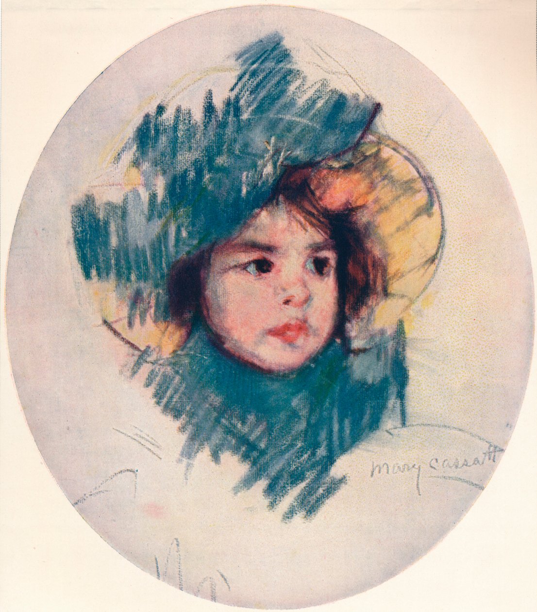 Childs Head, c1902, c1932 av Mary Cassatt