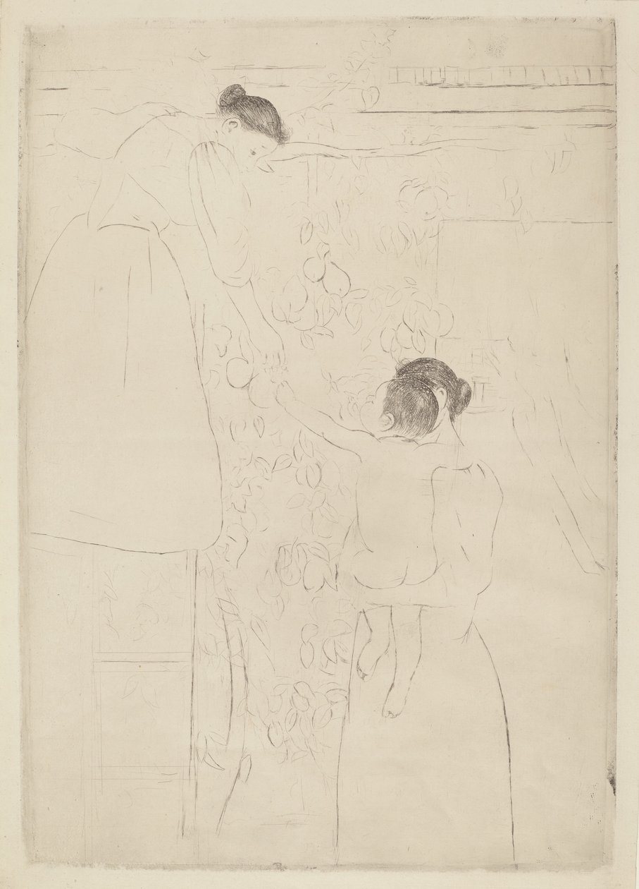 Samla frukt, c. 1893. av Mary Cassatt