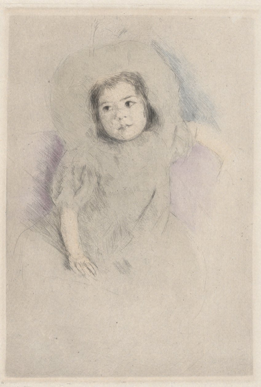 Margot bär en motorhuv (nr 1) av Mary Cassatt