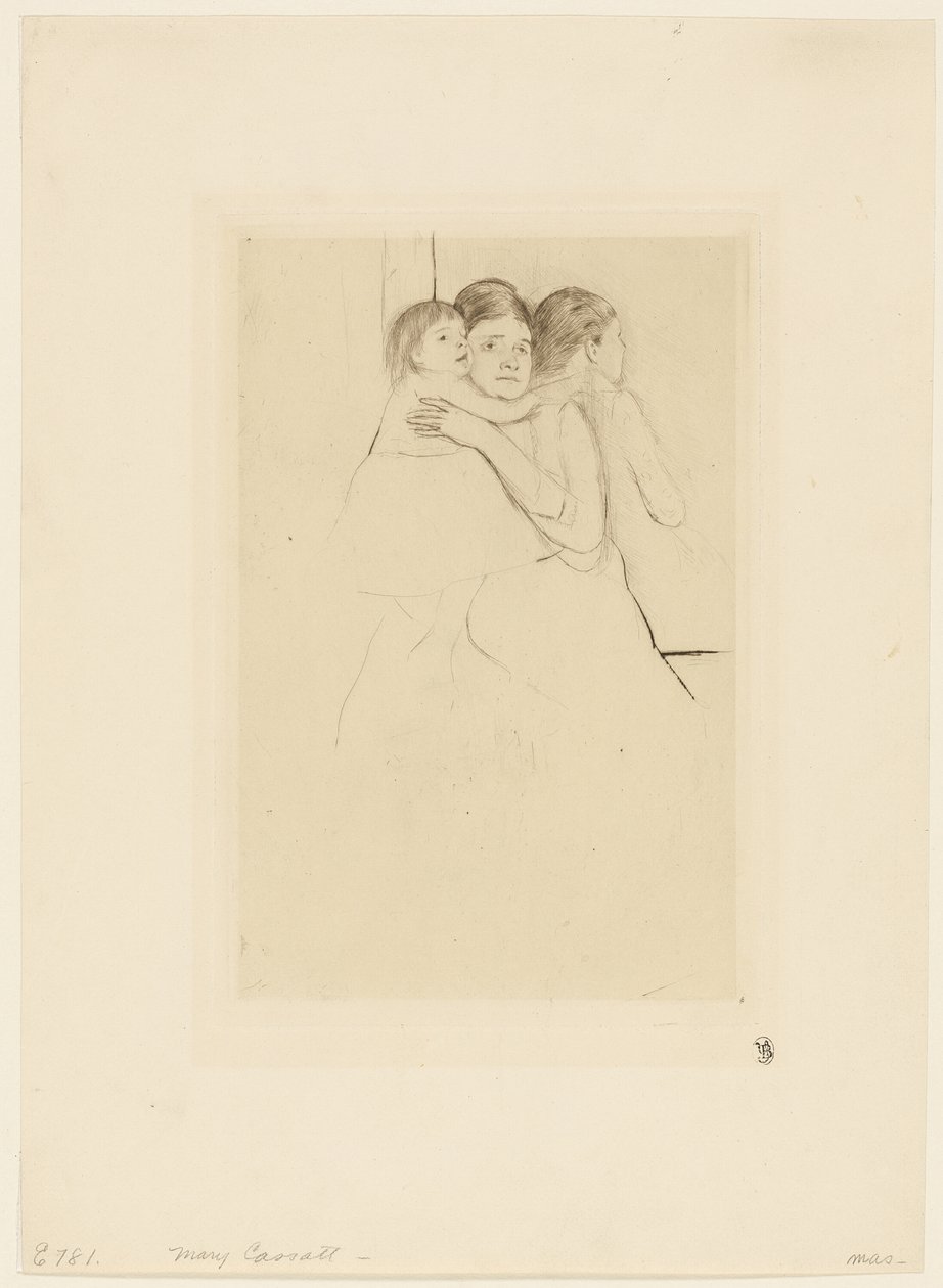 Mamma Berthe som håller i sitt barn av Mary Cassatt