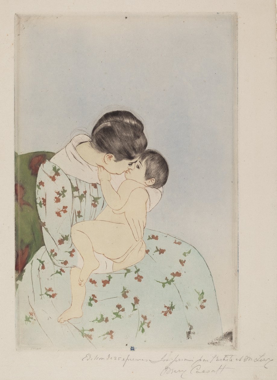 Moderns kyss, 1890-1891. av Mary Cassatt