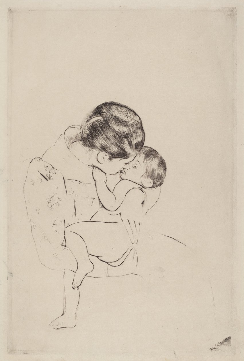 Moderns kyss, 1890-1891. av Mary Cassatt