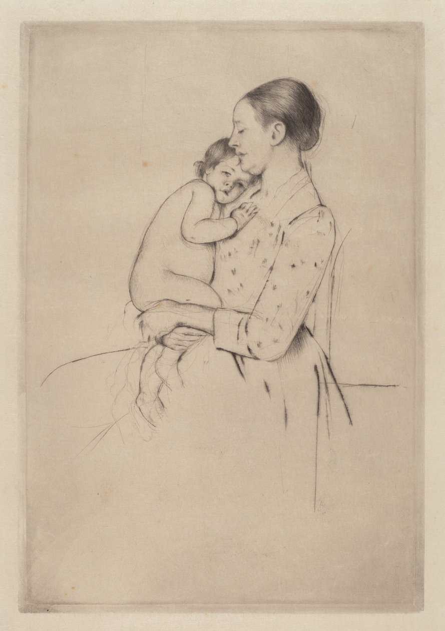 Tystnad, c. 1891. av Mary Cassatt