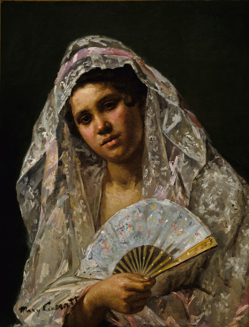 Spansk dansare iförd spetsmantilj av Mary Cassatt