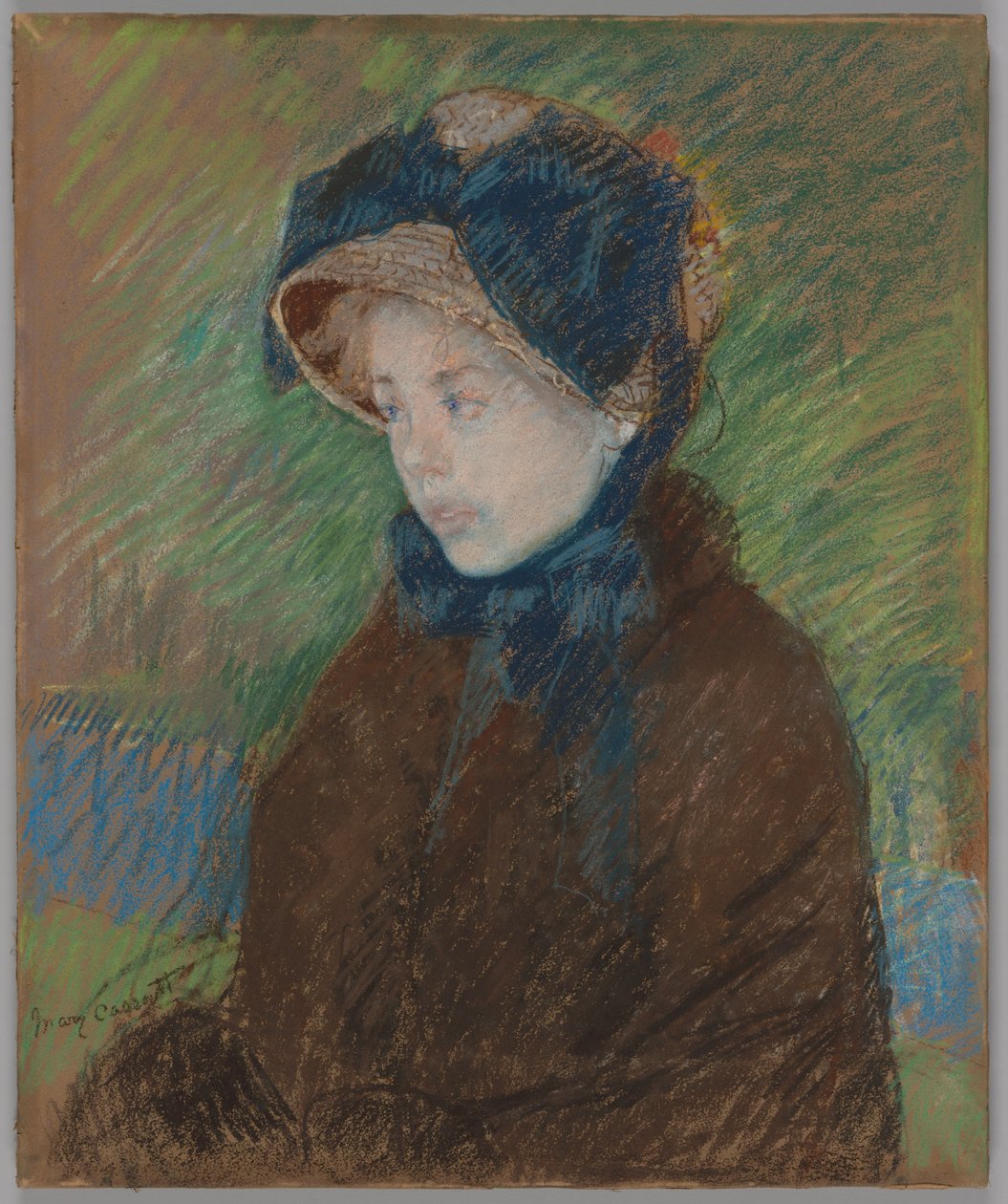 Susan i en halmhuv av Mary Cassatt