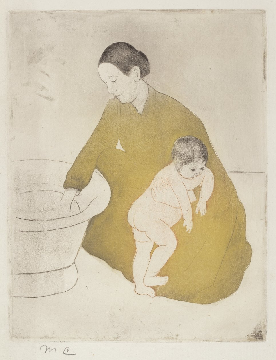 Badet, 1890-1891. av Mary Cassatt