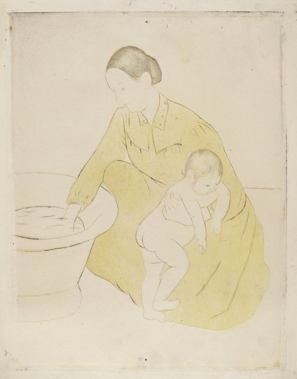 Badet, 1890-1891. av Mary Cassatt