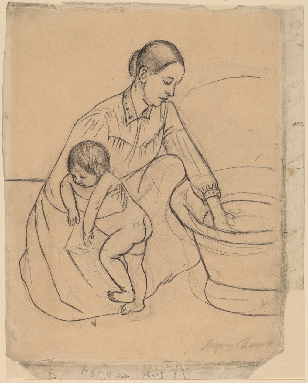 The Bath [recto], 1890-1891. av Mary Cassatt