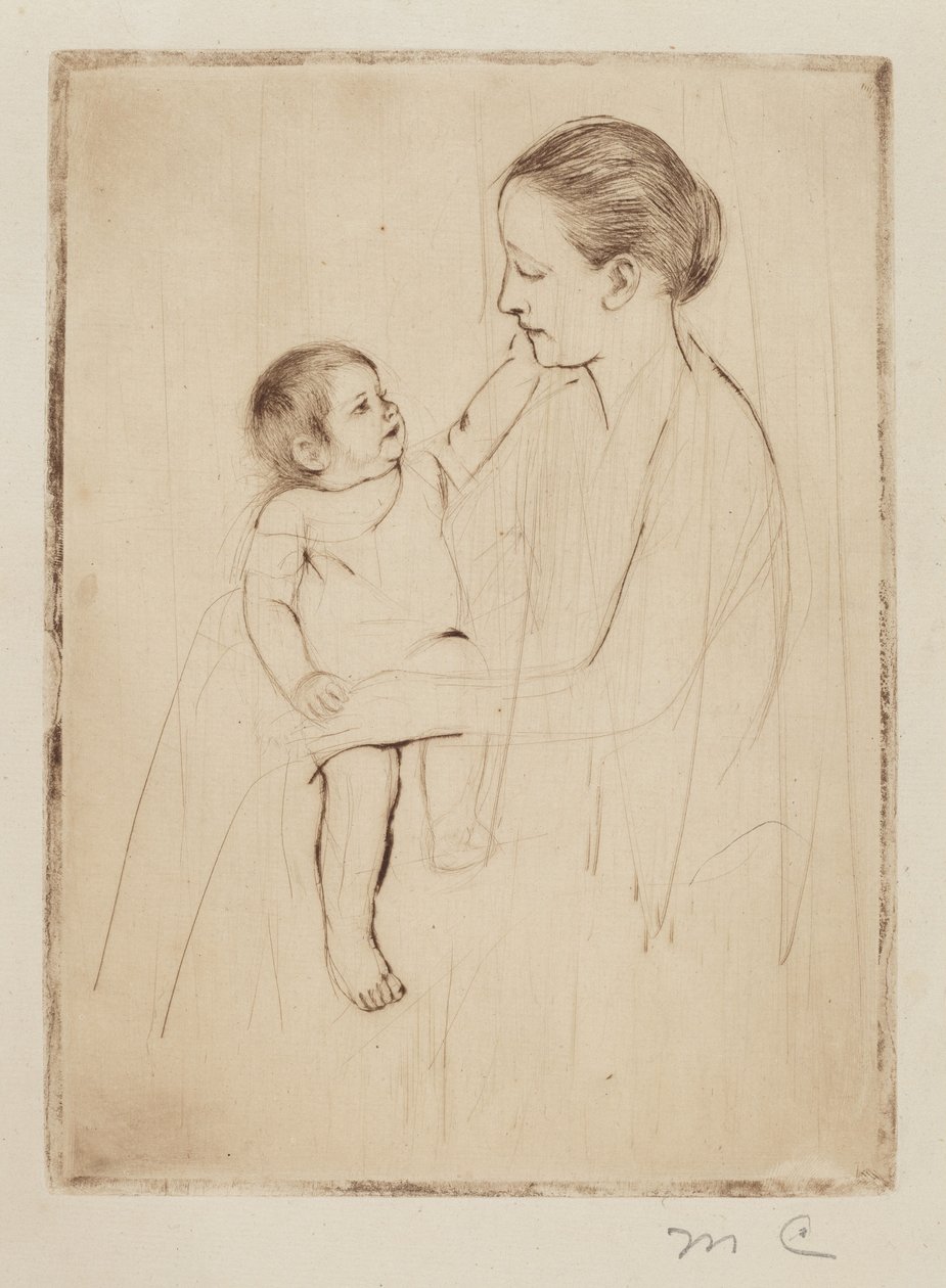 Smekningen, c. 1891. av Mary Cassatt